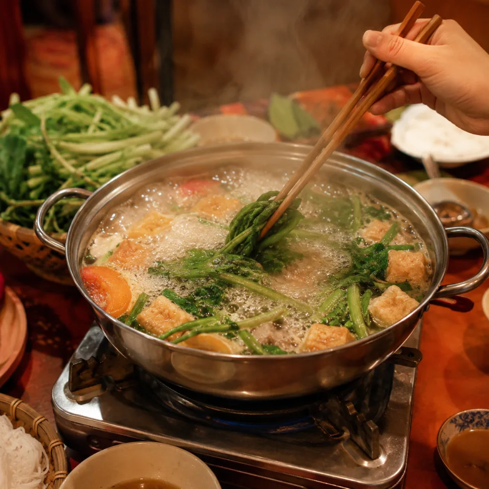 Đầu bếp đang chuẩn bị món